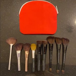 BareMinerals makeup brush bundle plus pouch